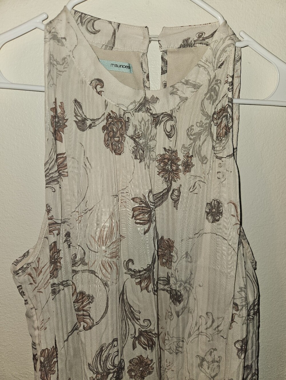 Maurices Womans Floral Sleeveless Blouse Size Xl - Picture 3 of 13